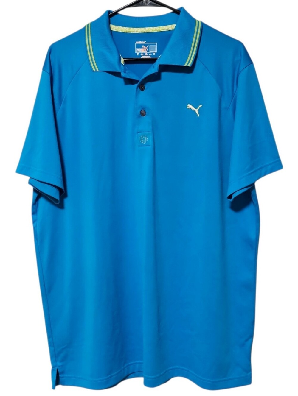 Puma Men's Blue & Green Sport Polo Size XL